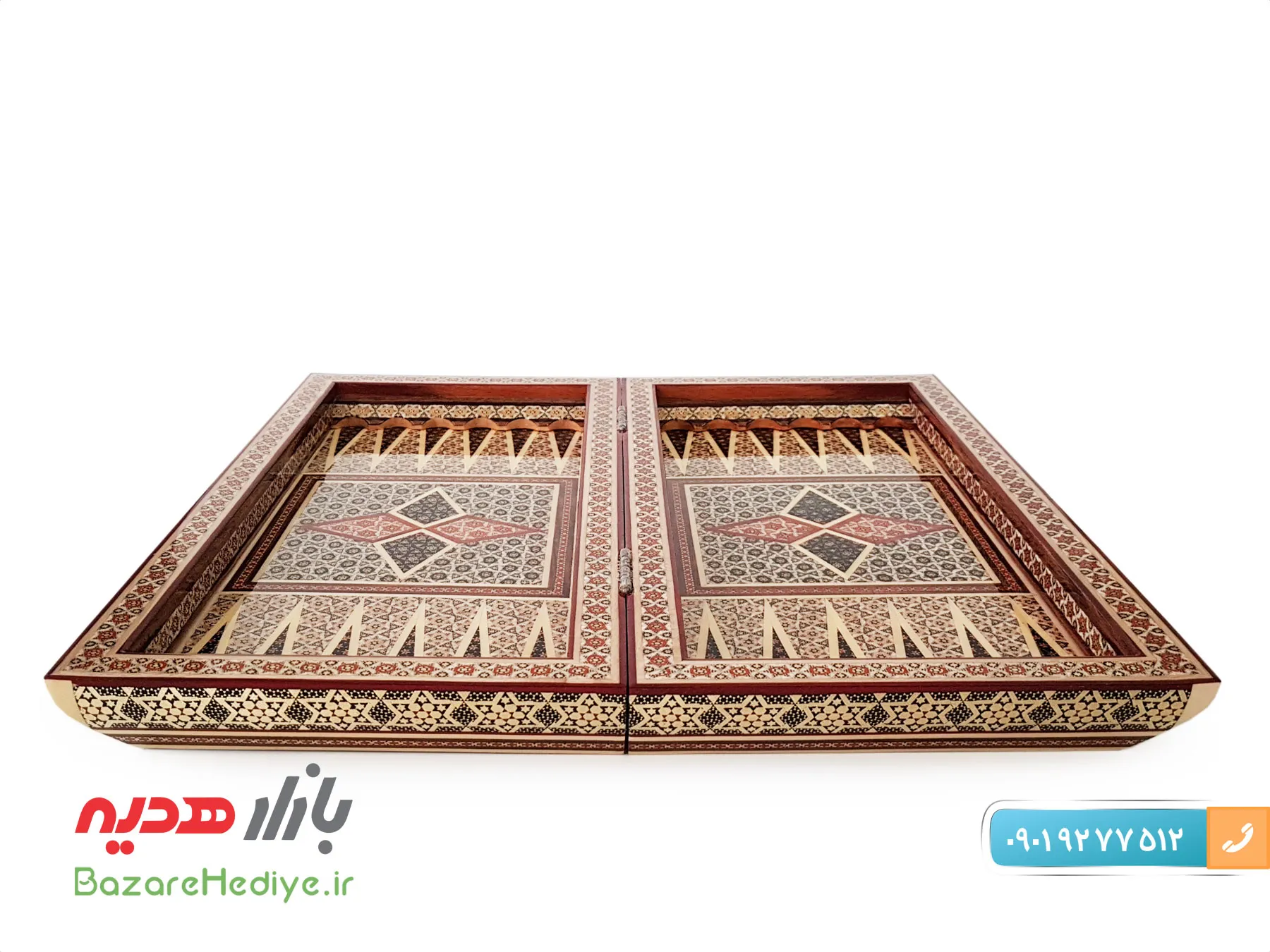 تخته نرد و شطرنج ۴۰ سانتی متری خاتم کاری اعلا