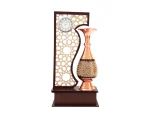 تندیس گلدان ساعت دار ۲۰ سانتی مس و خاتم