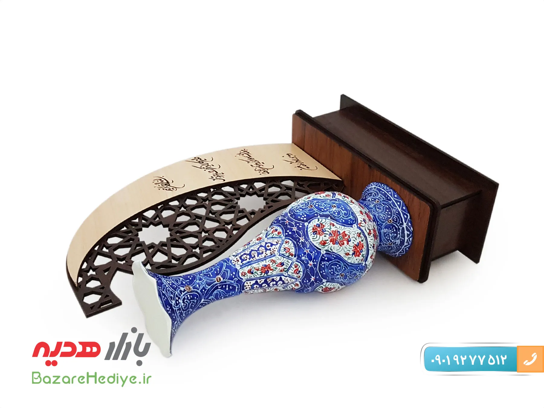 تندیس گلدان میناکاری اصفهان طرح مهر و ماه