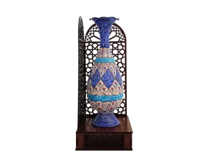 تندیس گلدان میناکاری ۲۵ سانتی طرح معراج