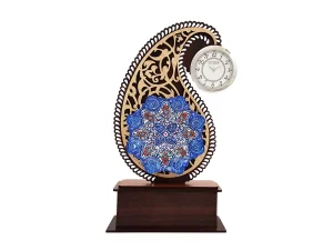 تندیس میناکاری ساعت دار نقش جهان