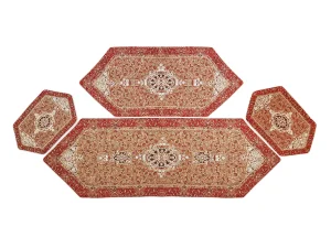 ست 4 تکه رومیزی ترمه یزد طرح چهلستون