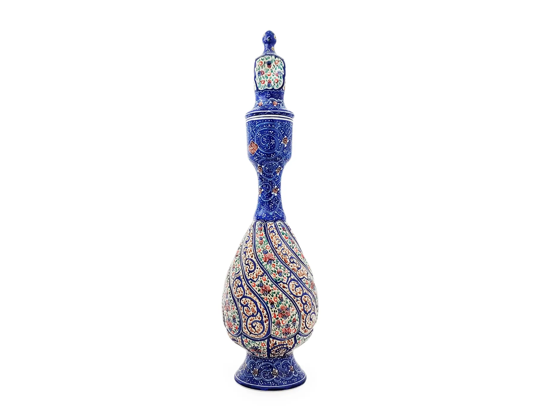 تنگ مسی میناکاری اسماعیلی ارتفاع ۲۲ سانتی متر