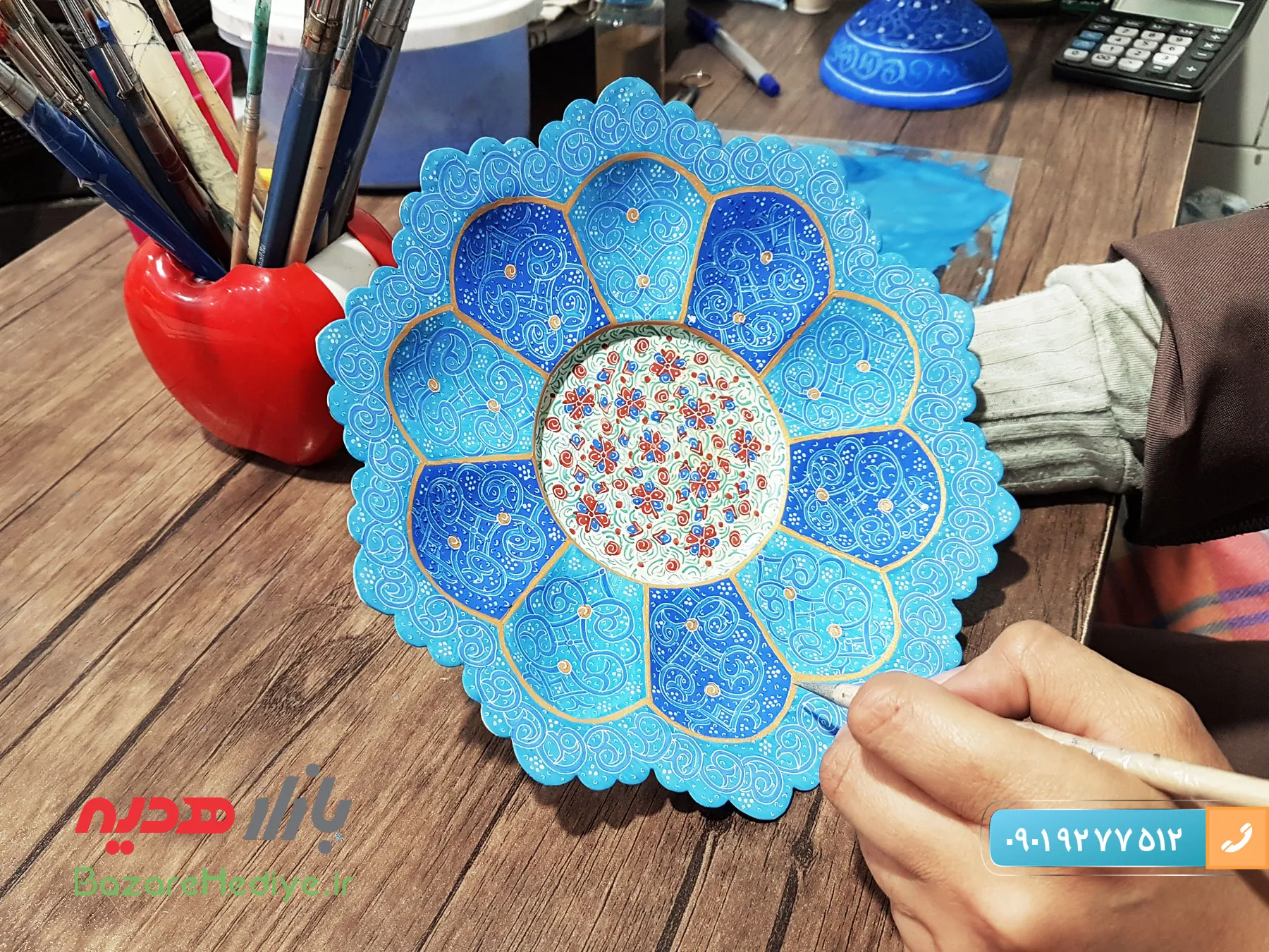 رنگ فیروزه ایی مخصوص میناکاری روی مس
