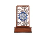تندیس مشبک چوبی و میناکاری طرح پارسه
