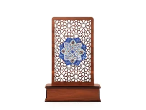 تندیس مشبک چوبی و میناکاری طرح پارسه