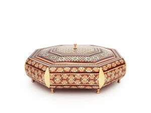 شکلات خوری خاتم کاری ۸ ضلعی