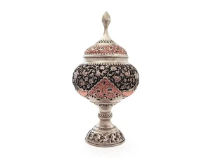 شکلات خوری پایه دار مسی قلمزنی